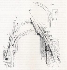 imagen de la bóveda de cañón construída en el románico