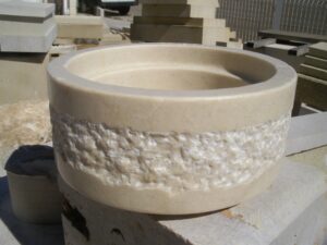 base lampara de marmol crema marfil